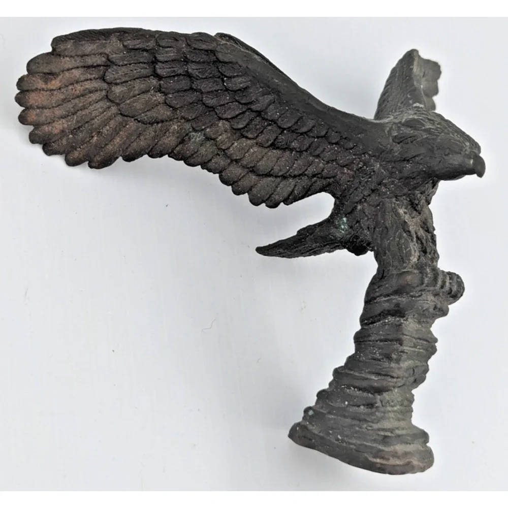 Vintage Bronze Metal Eagle Topper Finial Solid 4-3/4" H - Picture 5 of 13